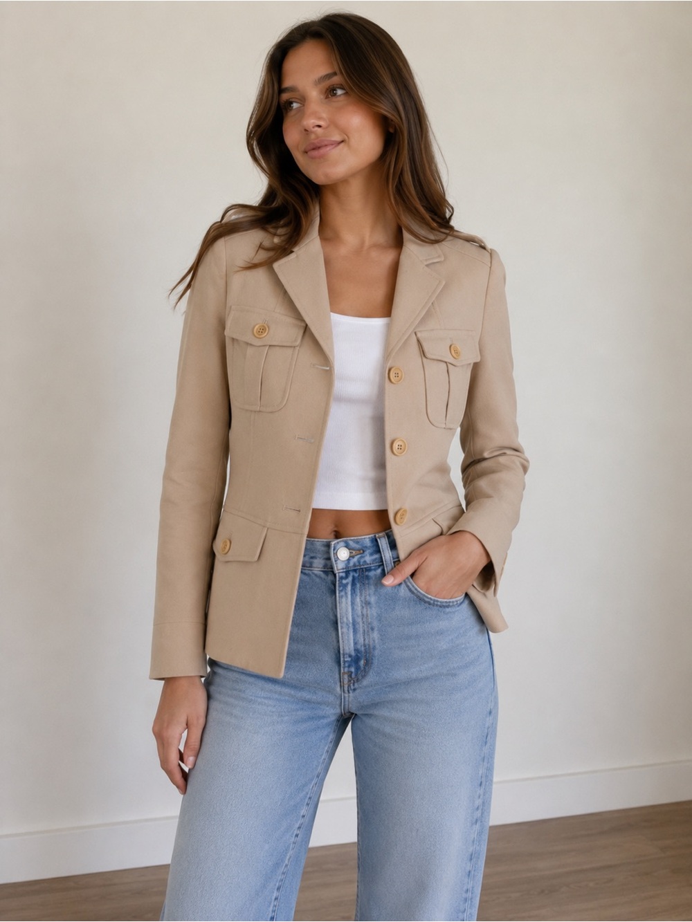 THEORY WOOL BLEND BLAZER JACKET